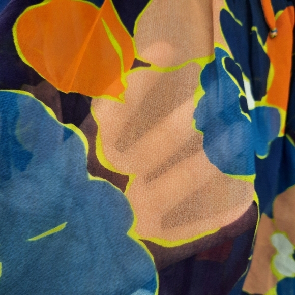 BCBGeneration Babydoll Floral Sheer Top - Picture 8 of 12